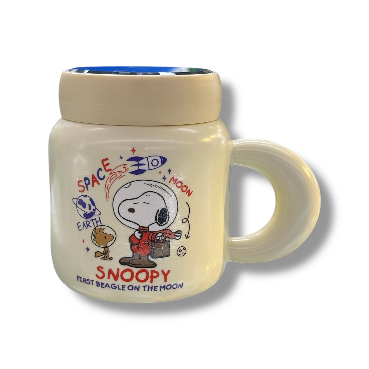TAZAS DE CERÁMICA CON DISEÑO DE SNOOPY - DIFERENTES COLORES - 1 UNIDAD