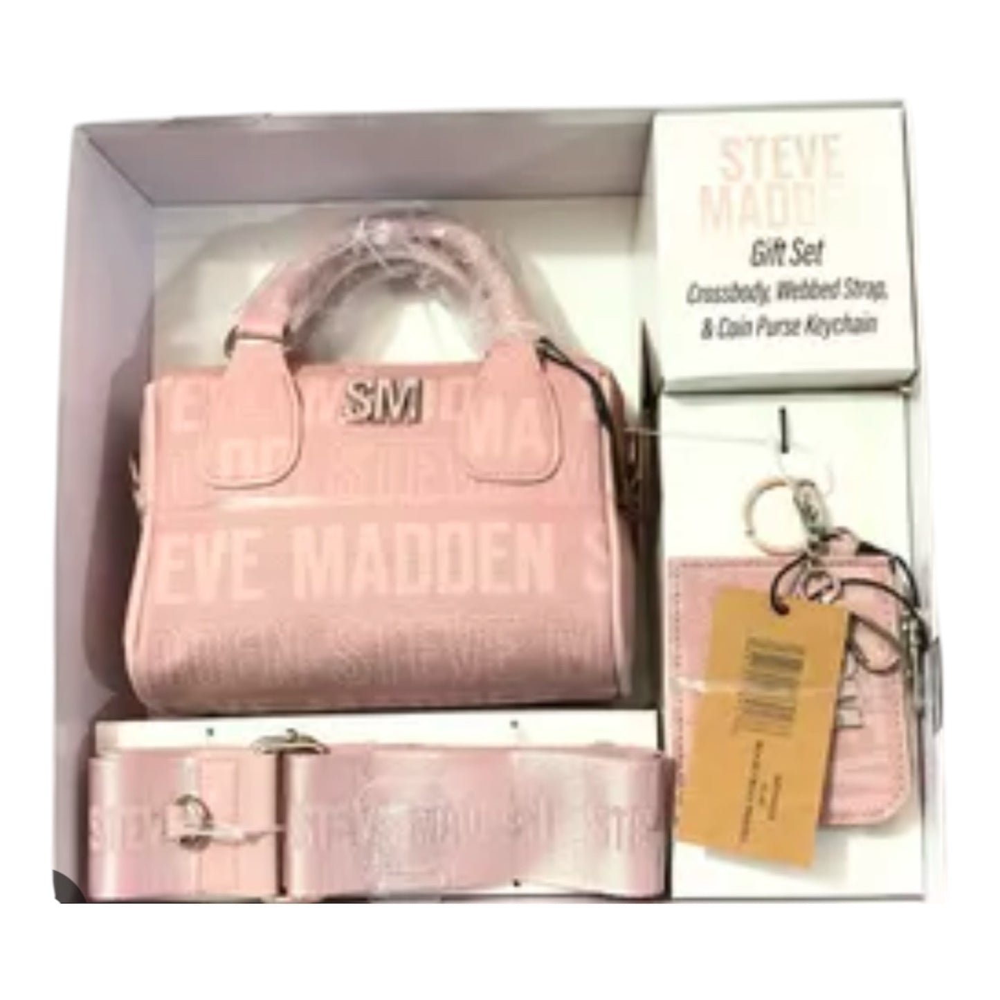 SET BOLSO MONEDERO STEVE MADDE PALO ROSA