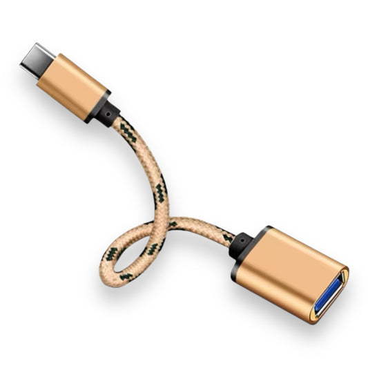 Cable OTG USB-C Macho a USB-A Hembra 2.0 17CM - S-k07