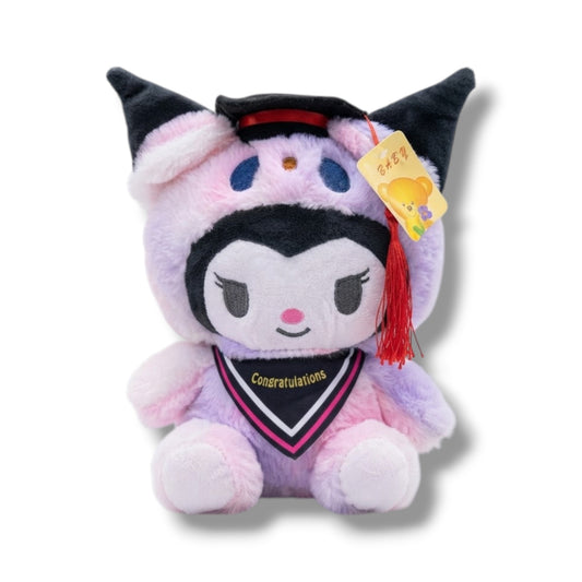 PELUCHE DE KUROMI CON TEMA DE GRADUACIÓN DE 20 CM APROX