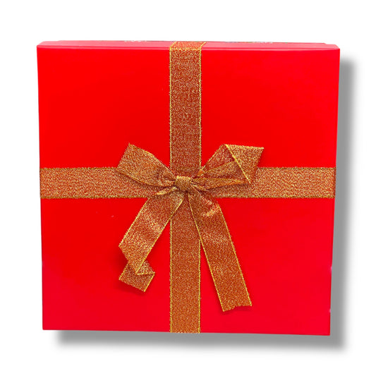CAJA DE REGALO CON TEMÁTICA NAVIDEÑA DE 24.7x24.7x9.7 CM