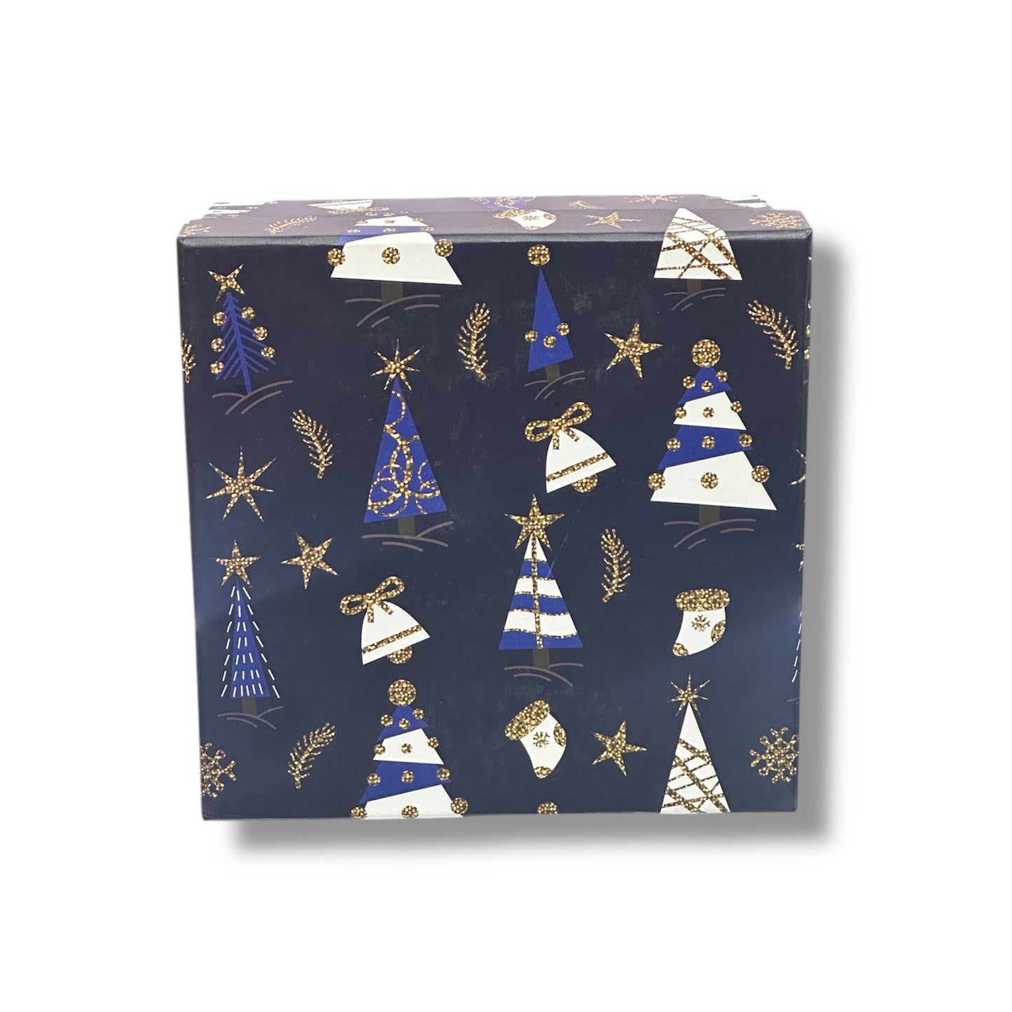 CAJA DE REGALO CON TEMÁTICA NAVIDEÑA DE 19.7x19.7x8.5 CM