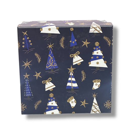 CAJA DE REGALO CON TEMÁTICA NAVIDEÑA DE 21.7x21.7x9.7 CM