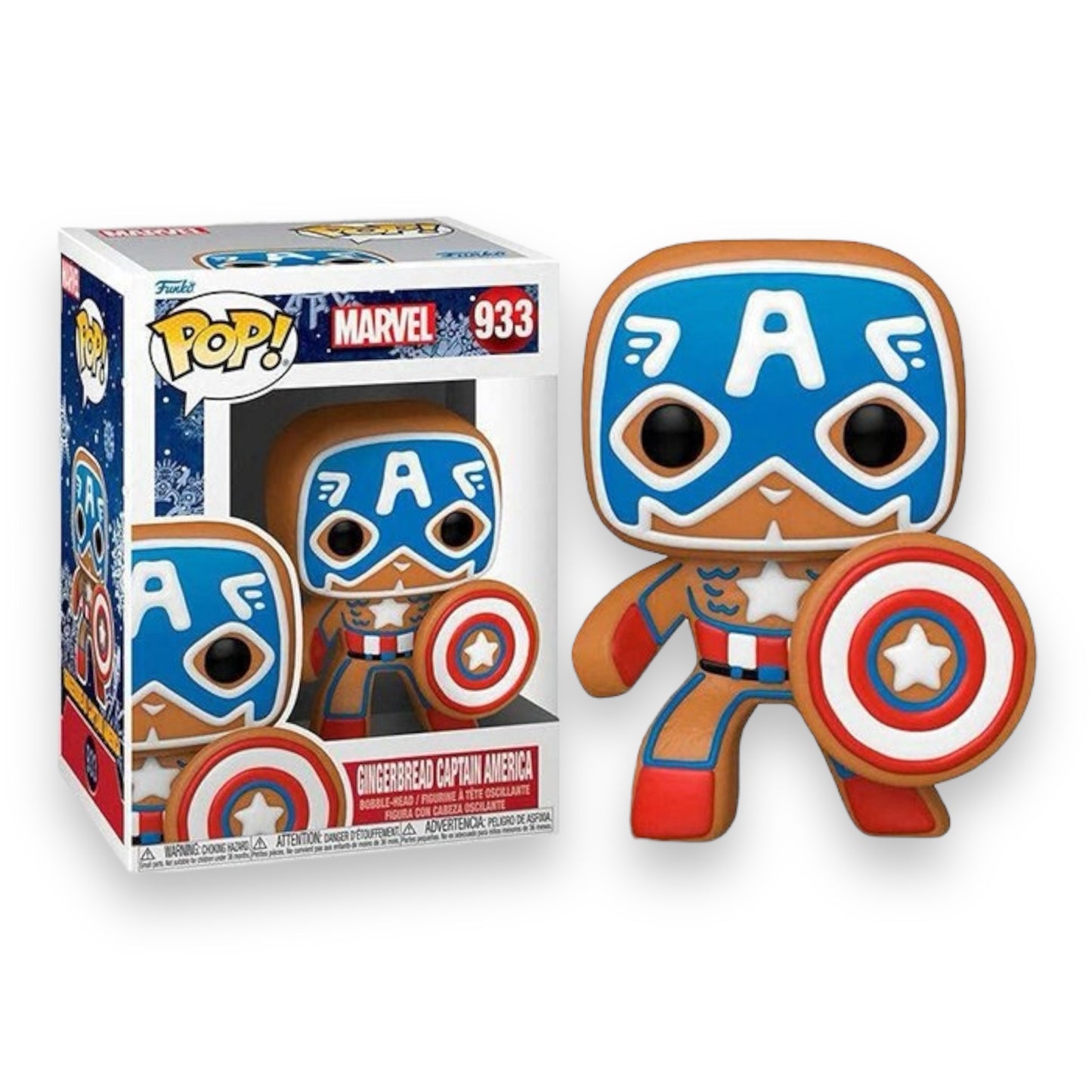 Funko Pop! Gingerbread Captain America #933 Marvel: Holiday