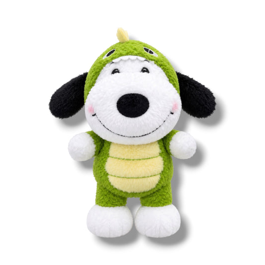 PELUCHE DE SNOOPY CON TRAJE DE DINOSAURIO DE 30 CM