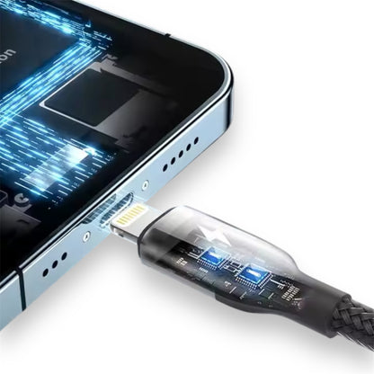 Cable USB-A a LIGHTNING 1M - TRENZADO HOGOU H26