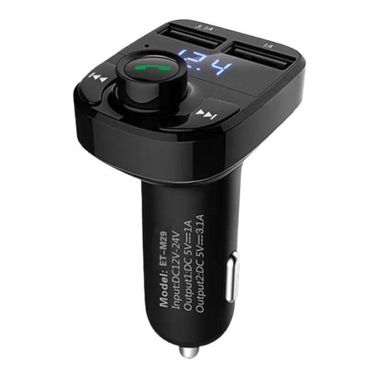 Transmisor FM Earldom compatible con Bluetooth 5.0 Car Kit Dual USB Car Charger 3.1A 1A 2 Port USB MP3 Music Player