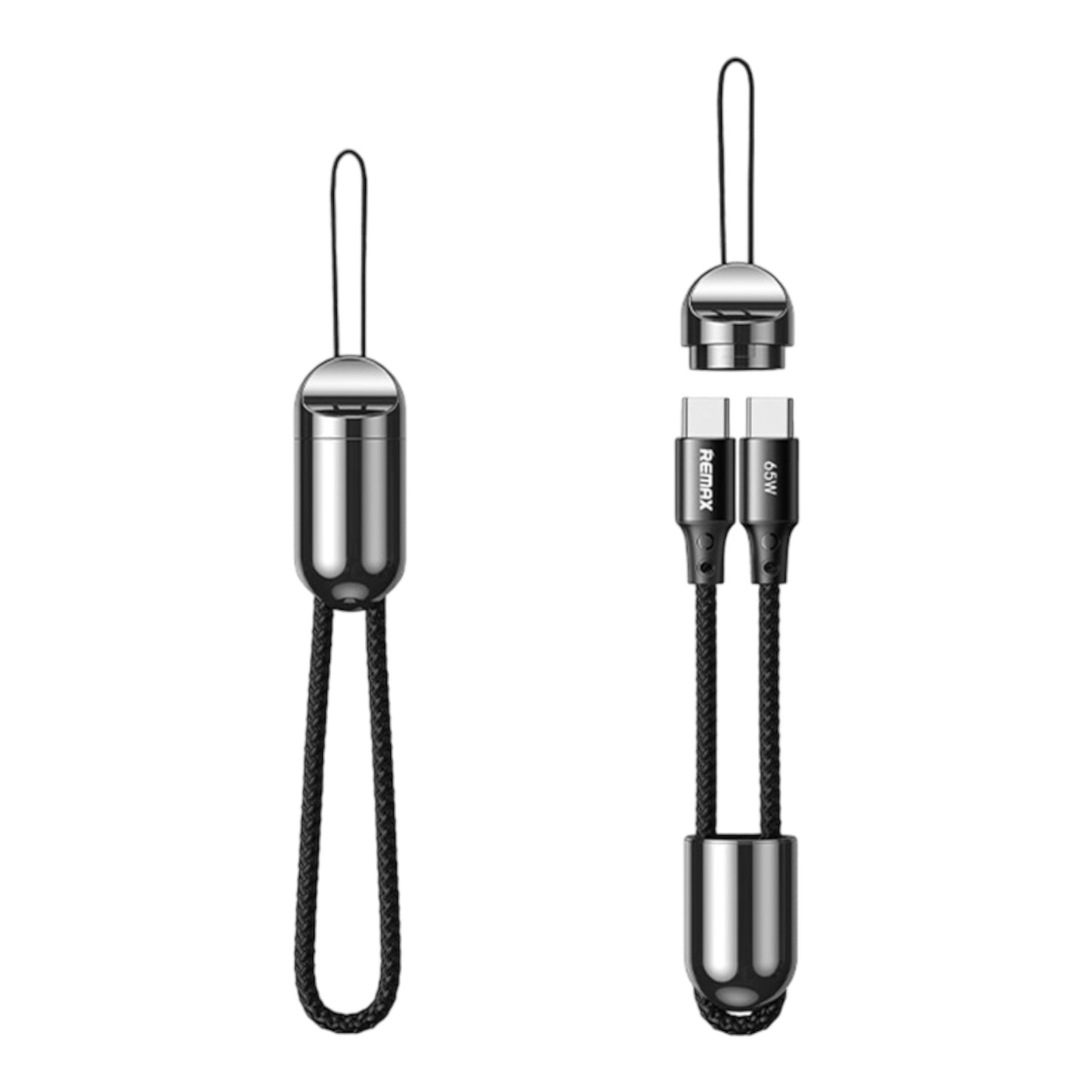 Cable 65W USB-C a USB-C 12CM - TRENZADO REMAX RC-140a
