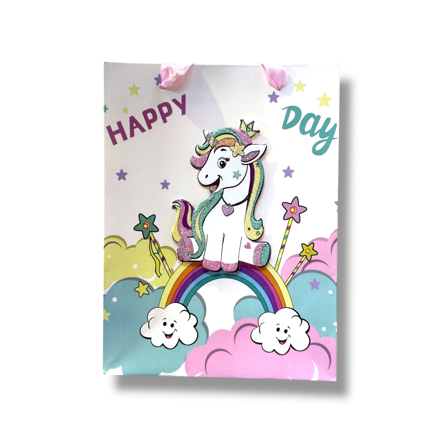 BOLSA DE REGALO DE CUMPLEAÑOS PARA NIÑA 18x24x8 CM - VARIOS DISEÑOS