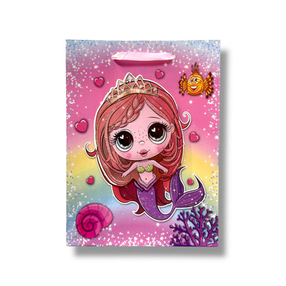BOLSA DE REGALO DE CUMPLEAÑOS PARA NIÑA 18x24x8 CM - VARIOS DISEÑOS