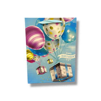 BOLSA REGALO DE FELIZ CUMPLEAÑOS PARA NIÑO Y NIÑA DE 18x8.5x24 CM - VARIOS DISEÑOS