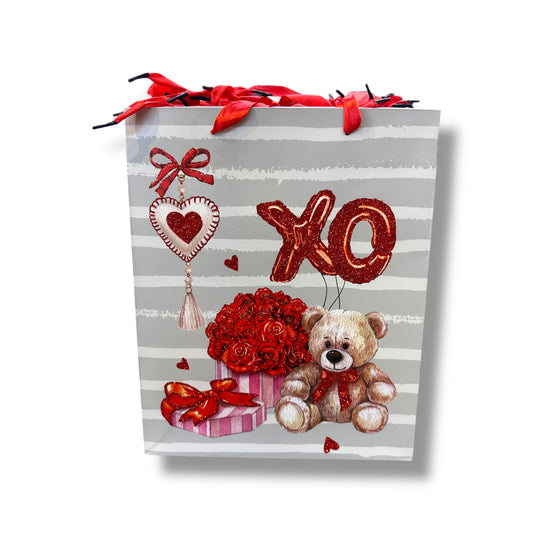 BOLSA DE REGALO DEL AMOR Y LA AMISTAD DE 26x32x10 CM - VARIOS DISEÑOS