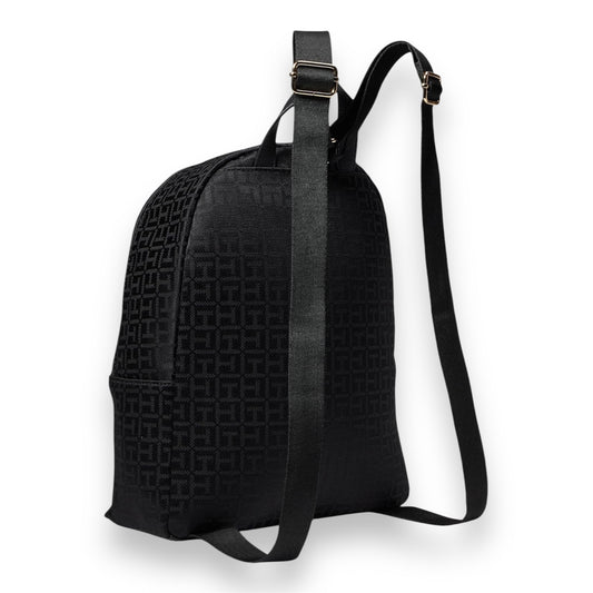 Tommy Hilfiger Alexis II Mochila Smalldome Cuadrado Monograma Jacquard Negro Tonal Talla Única