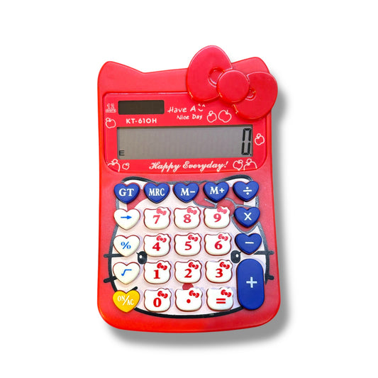 CALCULADORA CON DISEÑO DE HELLO KITTY - DIFERENTES COLORES - 1 UNIDAD