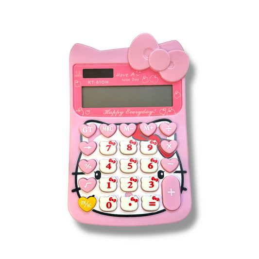 CALCULADORA CON DISEÑO DE HELLO KITTY - DIFERENTES COLORES - 1 UNIDAD
