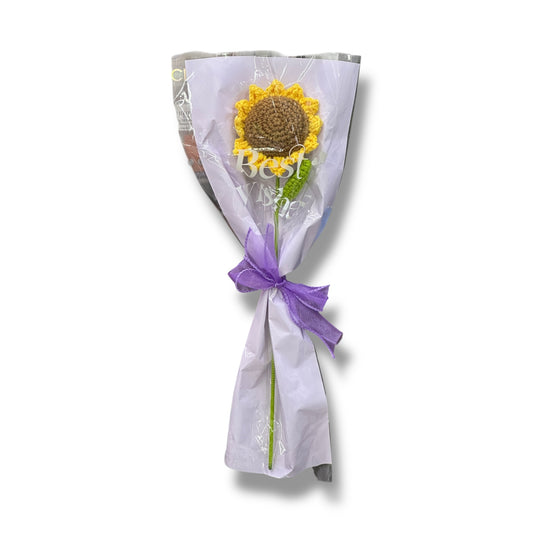 ARREGLOS DE FLOR DE CROCHET INDIVIDUAL - DIFERENTES COLORES