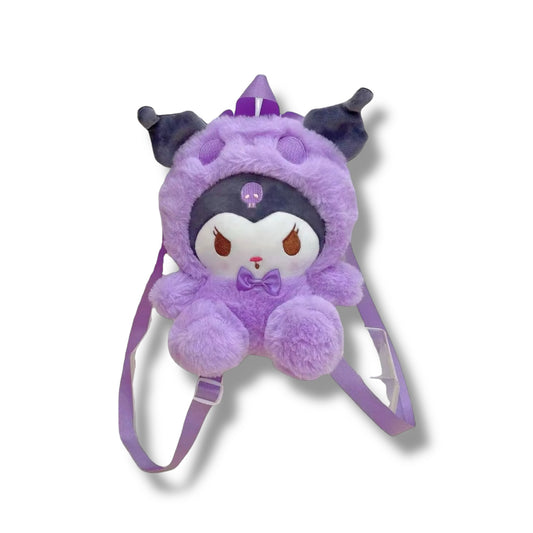 Mochila peluche de Kuromi para niña- morado