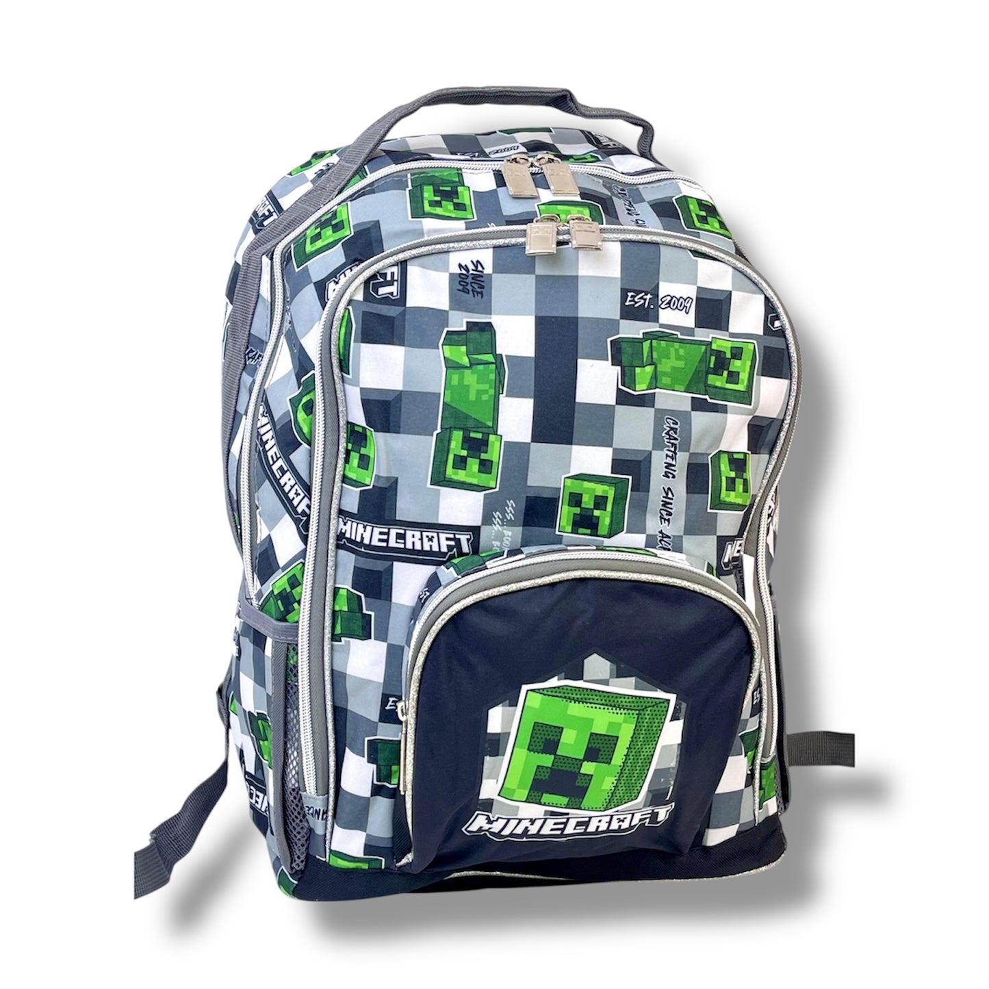 MOCHILA CON DISEÑO DE CREEPER DE MINECRAFT PARA NIÑOS - DISEÑO 1