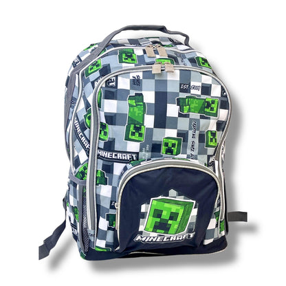 MOCHILA CON DISEÑO DE CREEPER DE MINECRAFT PARA NIÑOS - DISEÑO 1