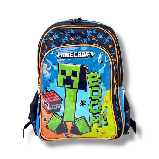 MOCHILA CON DISEÑO DE CREEPER DE MINECRAFT PARA NIÑOS - DISEÑO 3
