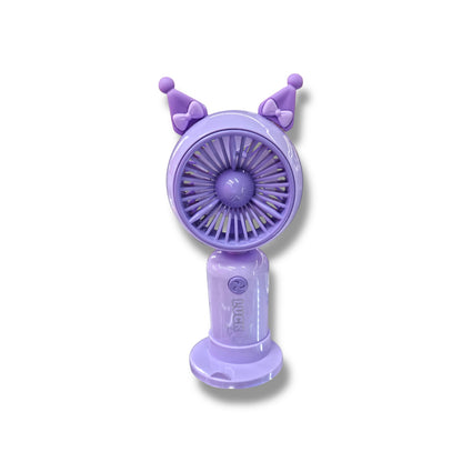 VENTILADOR CON DISEÑO DE KUROMI DE 16 CM APROX - RECARGABLE