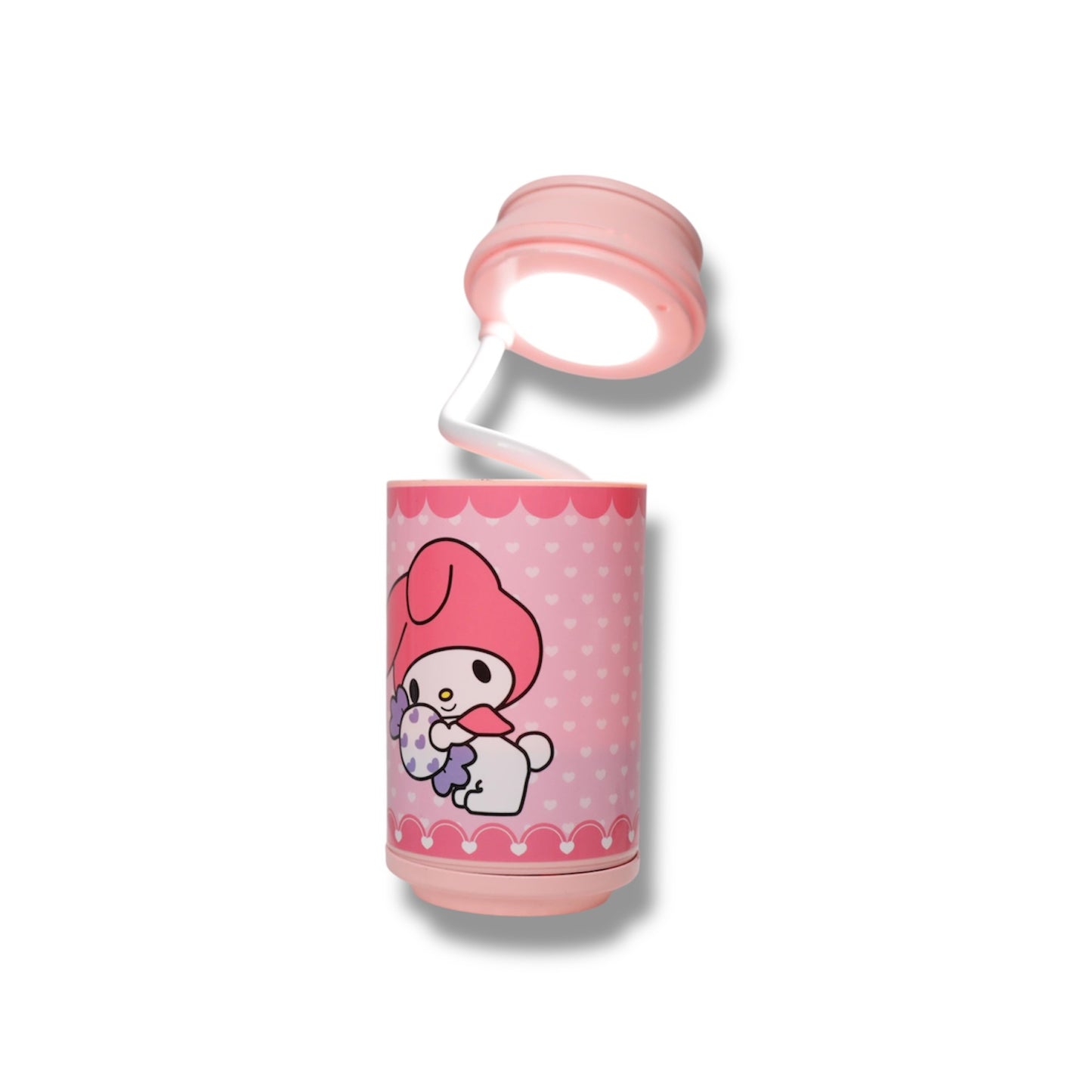 LÁMPARA + LAPICERA CON DISEÑO DE MY MELODY RECARGABLE DE 20 CM APROX