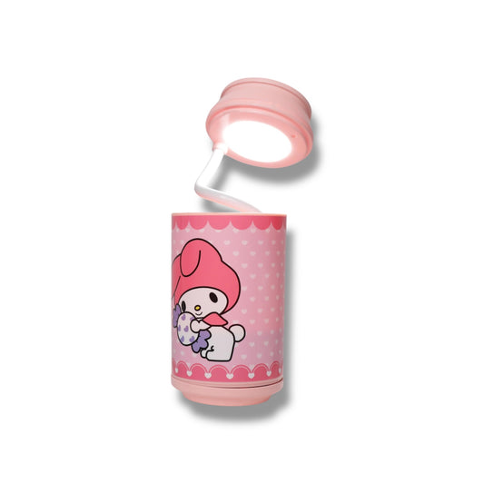 LÁMPARA + LAPICERA CON DISEÑO DE MY MELODY RECARGABLE DE 20 CM APROX