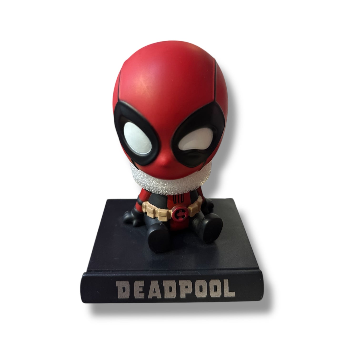 CABEZÓN Y PORTA CELULARES DE DEADPOOL - 12 CM APROX