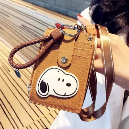 TARJETERO + BILLETERA CON DISEÑO DE SNOOPY - DIFERENTES COLORES