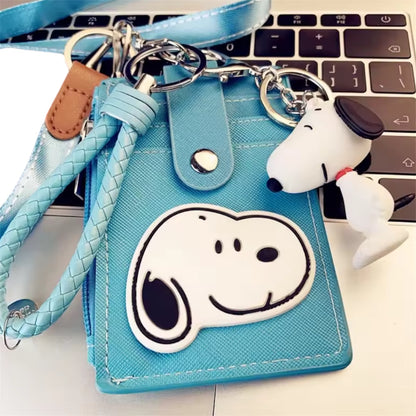 TARJETERO + BILLETERA CON DISEÑO DE SNOOPY - DIFERENTES COLORES