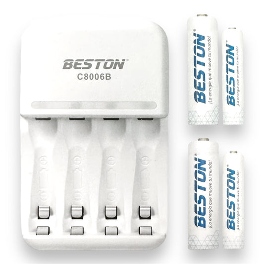 Cargador + Baterías Recargables BESTON BST-C8006B