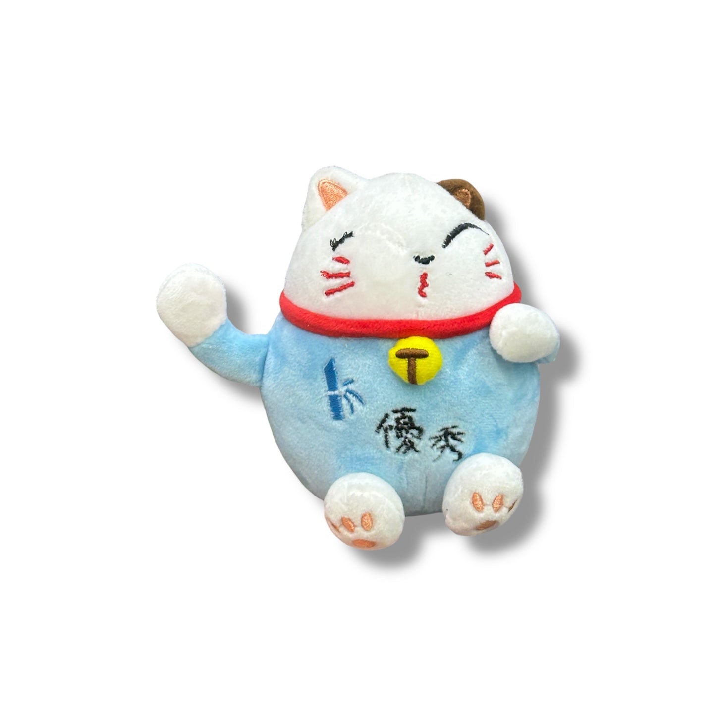 LLAVERO PELUCHE DE GATO DE LA SUERTE DE 15 CM APROX