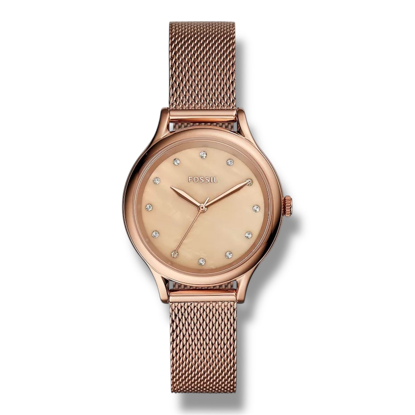 FOSSIL Laney Three - Hand Acero Inoxidable Tono Dorado Rosa de Mujer - BQ3392 - VRCELL Costa Rica