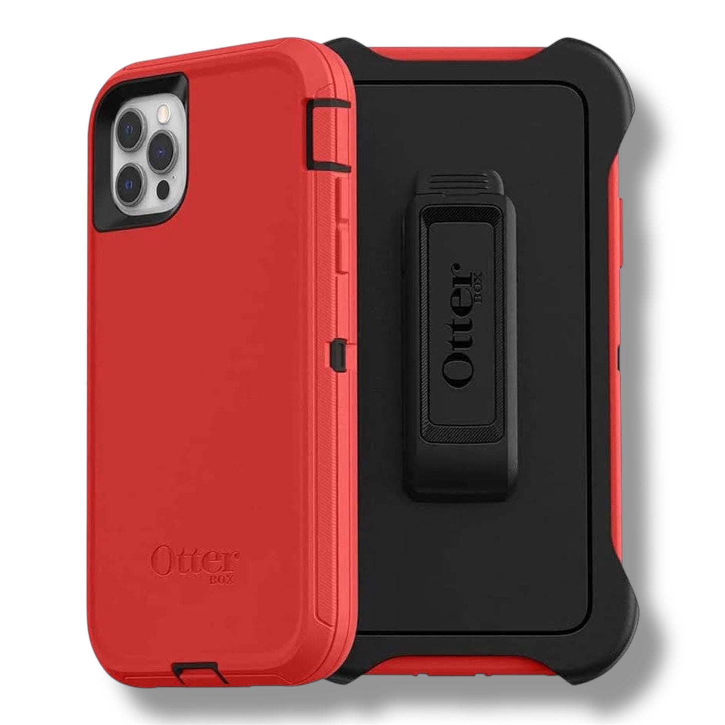 iPhone 12 Pro Max - OTTERBOX SERIES DEFENDER - Rojo / Negro - VRCELL Costa Rica