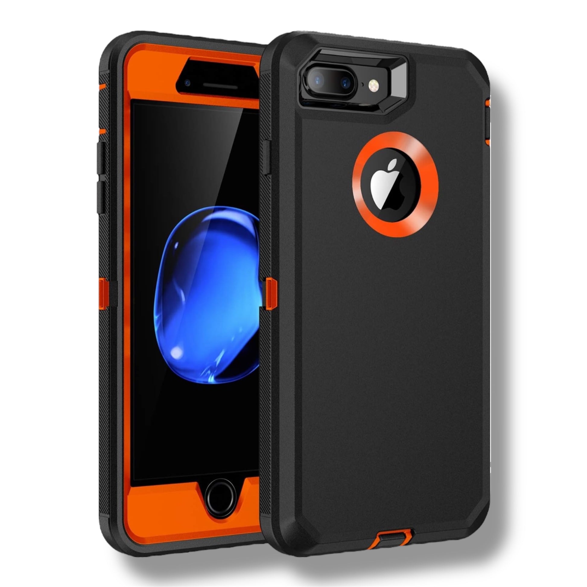 IPhone 7 Plus / IPhone 8 Plus - OTTERBOX DEFENDER SERIES - Negro/Naranja - VRCELL Costa Rica