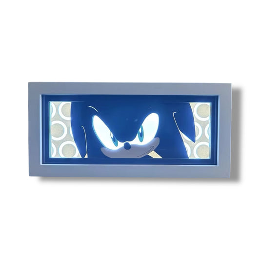 LÁMPARA DE LUZ LED EN DISEÑO 3D DE SONIC