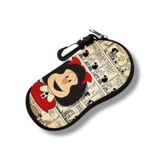 ESTUCHE DE TELA PARA LENTES CON DISEÑO DE MAFALDA