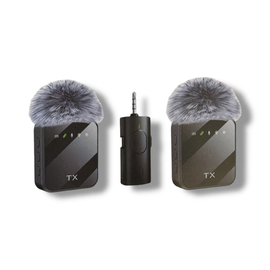 MICRÓFONO INALÁMBRICOS DOBLE PARA CELULAR USB - C A LIGHTING - F11-2