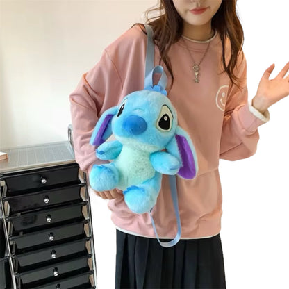 MOCHILA PELUCHE CON DISEÑO DE STITCH DE 30 CM APROX