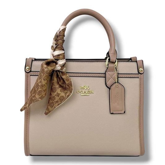 BOLSO COACH PARA DAMA SAGE TOTE AAA - BEIGE LISO