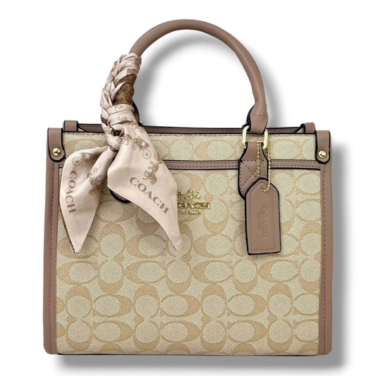 BOLSO COACH PARA DAMA SAGE TOTE AAA - BEIGE CON DISEÑO