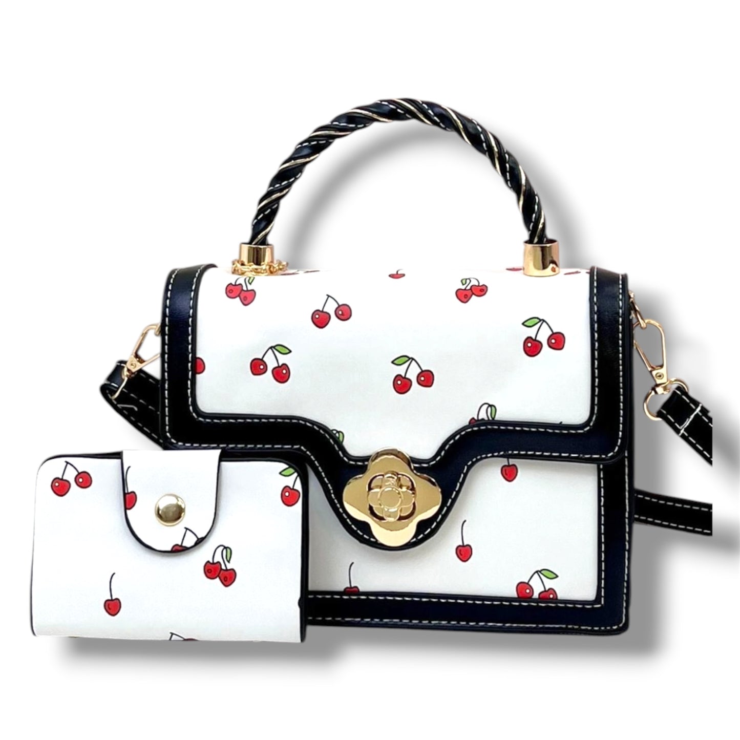 MANOS LIBRES CON DISEÑO DE CEREZA - NEGRO