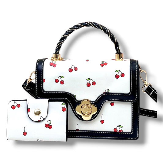 MANOS LIBRES CON DISEÑO DE CEREZA - NEGRO