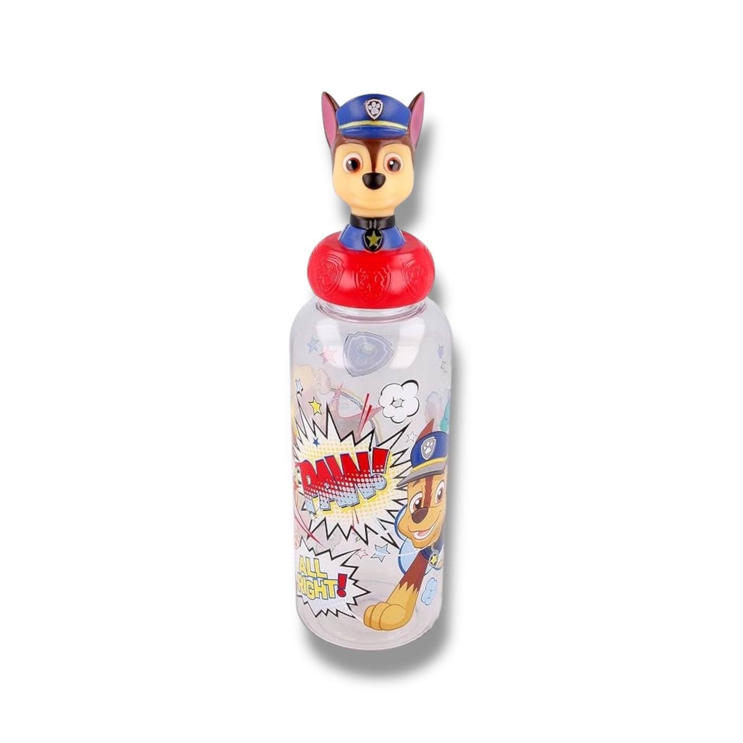 BOTELLA PLÁSTICA CON DISEÑO 3D DE PAW PATROL