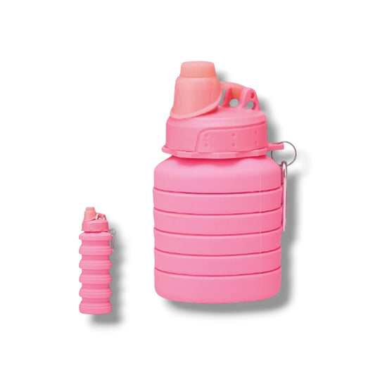BOTELLA PLEGABLE DE SILICONA - DIFERENTES COLORES - 1 UNIDAD