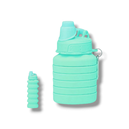 BOTELLA PLEGABLE DE SILICONA - DIFERENTES COLORES - 1 UNIDAD