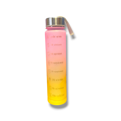 BOTELLA PLÁSTICA SENCILLA CON DISEÑO DE MULTICOLOR - 1 UNIDAD - 500 ML