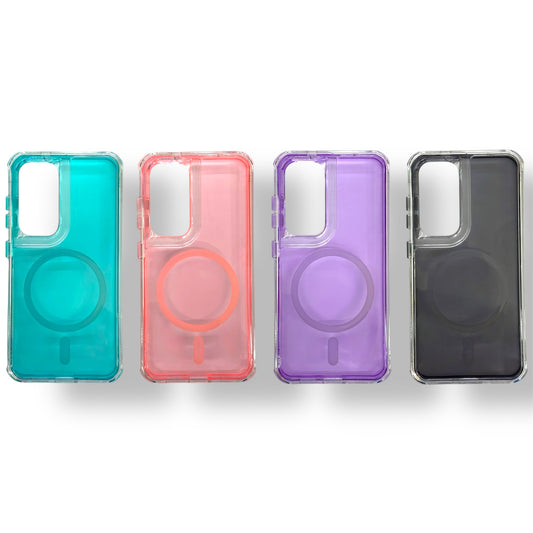 SAMSUNG S25 PLUS - ESTUCHE TRANSPARENTE CON MAGSAFE VARIOS COLORES