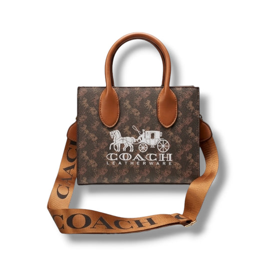 CARTERA ESTILO COACH AAA - CAFÉ