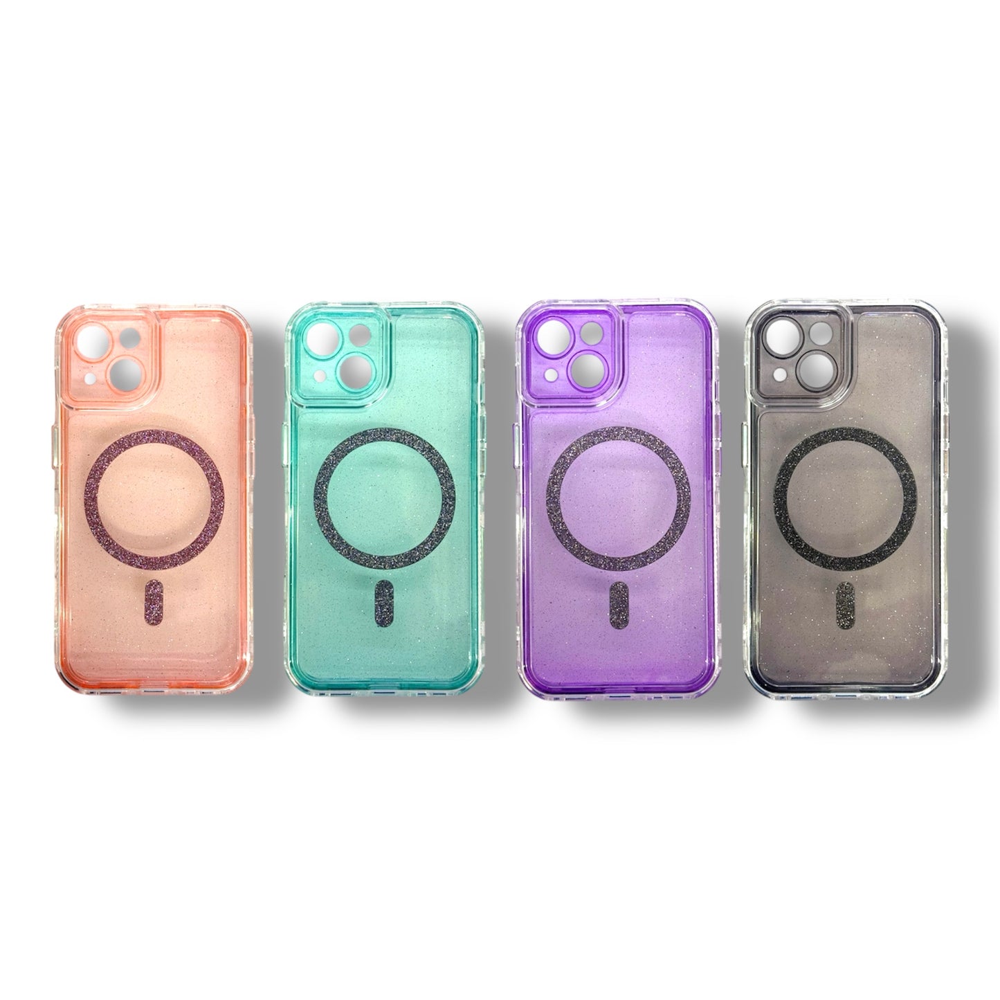 IPHONE 13 / 14 - ESTUCHE 360 ESCARCHADO CON MAGSAFE - VARIOS COLORES